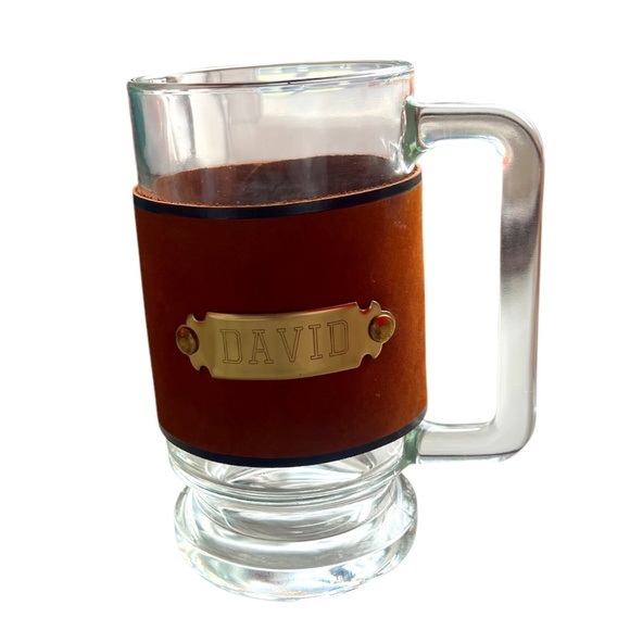 Vintage‎ Large Glass & Leather Wrap 